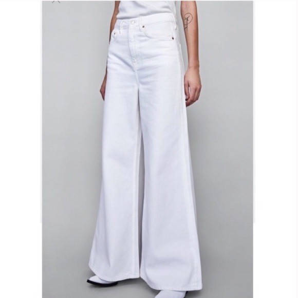 white flares zara